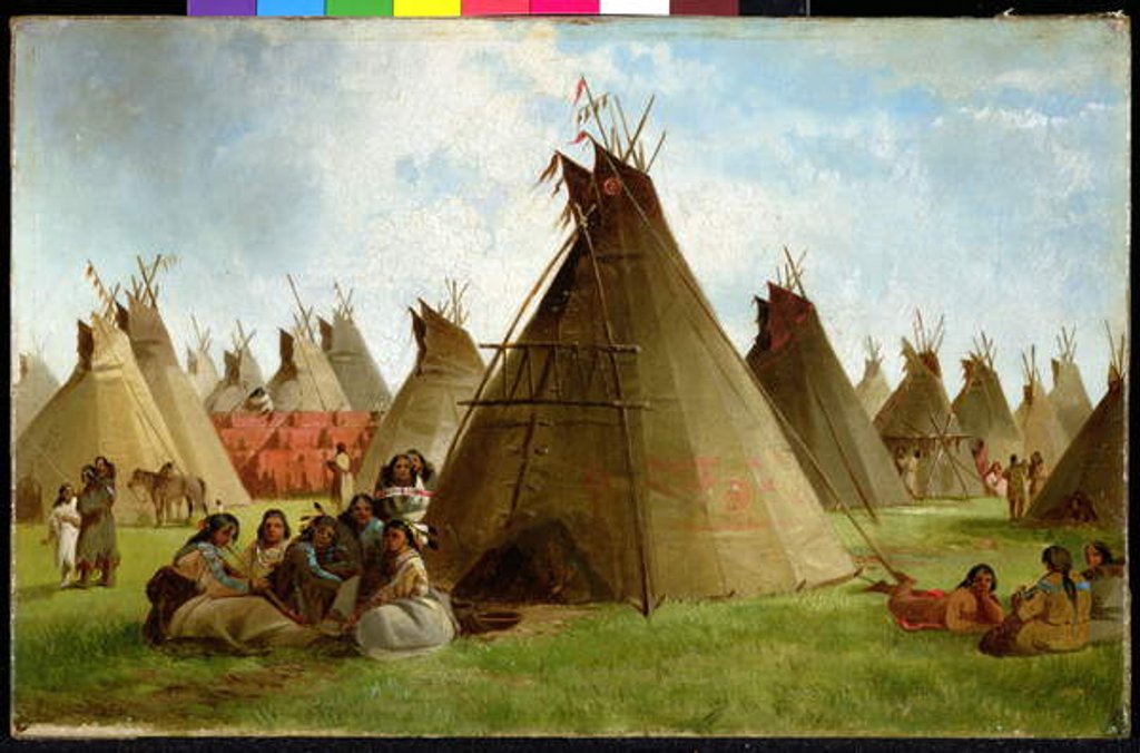 Detail of Prairie Indian Encampment, c.1870 by John Mix Stanley