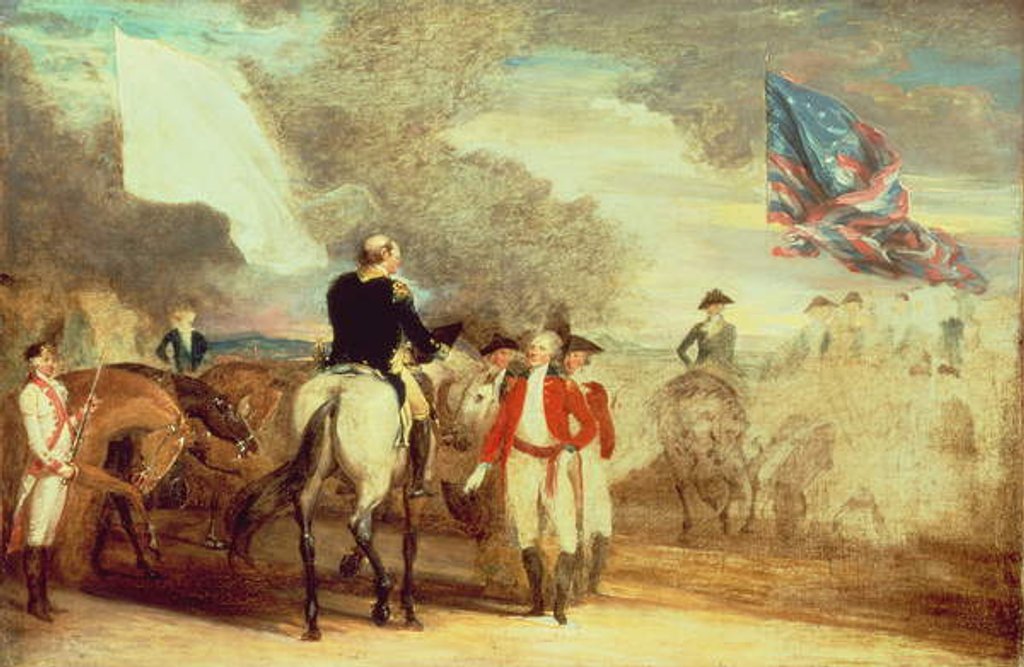 Detail of The Surrender of Cornwallis at Yorktown, 1787 by John Trumbull