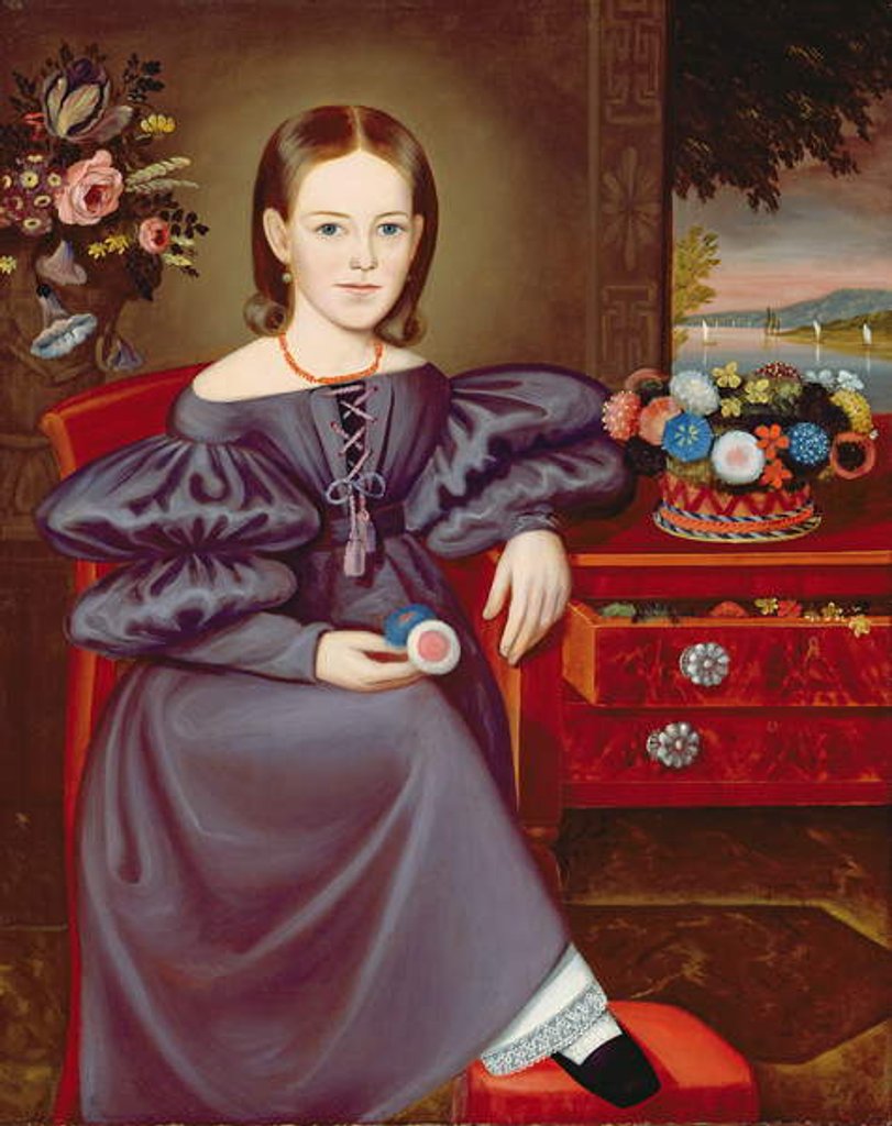 Detail of Miss Tweedy of Brooklyn, c.1845 by Orlando I. Bears