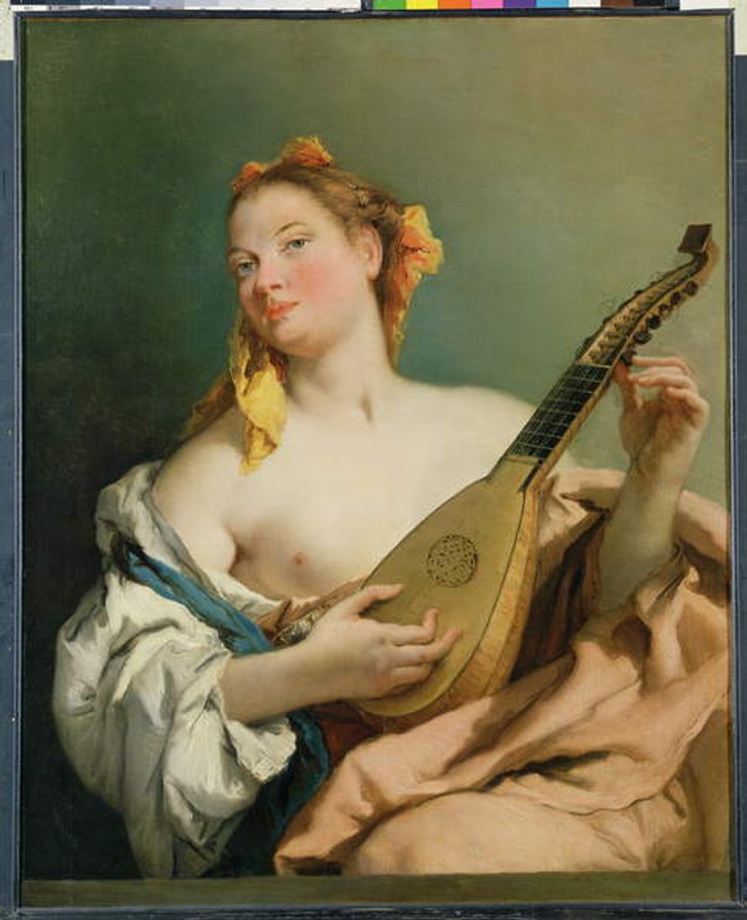 Detail of Girl with a Mandolin, 1755-60 by Giovanni Battista (1696-1770) Tiepolo