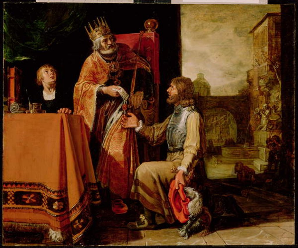 Detail of King David Handing the Letter to Uriah, 1611 by Pieter Lastman