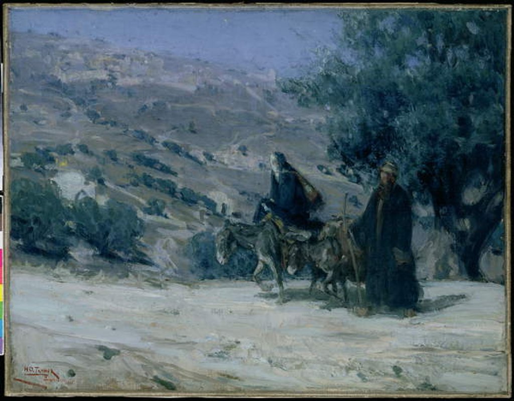 Detail of Flight into Egypt, 1899 by Henry Ossawa Tanner