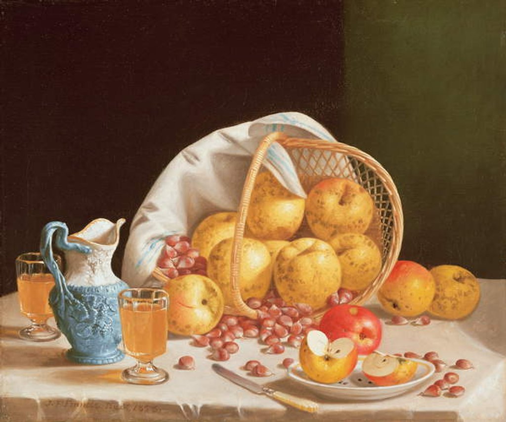 Detail of Still Life with Yellow Apples, 1858 by John Francis