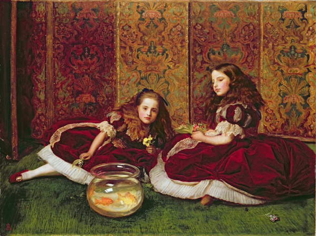 Detail of Leisure Hours, 1864 by John Everett Millais