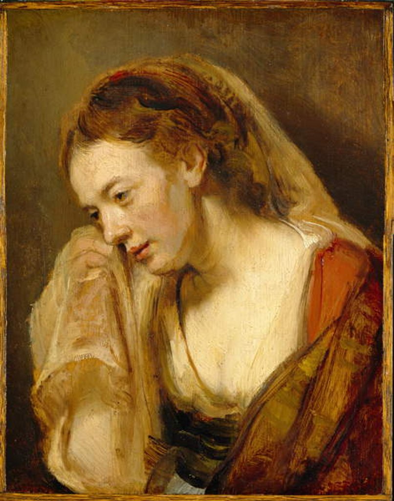 Detail of A Woman Weeping, c.1647 by Rembrandt Harmensz. van Rijn