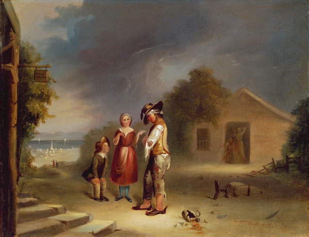 Detail of The Drunkard's Plight, 1845 by Robert Seldon Duncanson