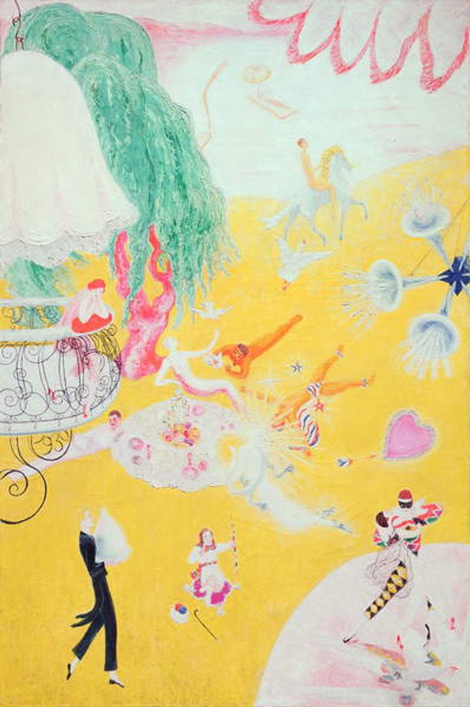 Detail of Love Flight of a Pink Candy Heart, 1930 by Florine Stettheimer