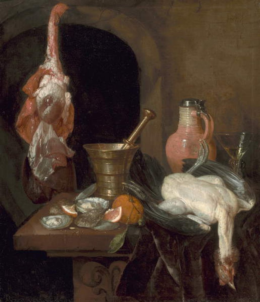 Detail of Preparations for a Meal, 1664 by Abraham Hendricksz van Beyeren