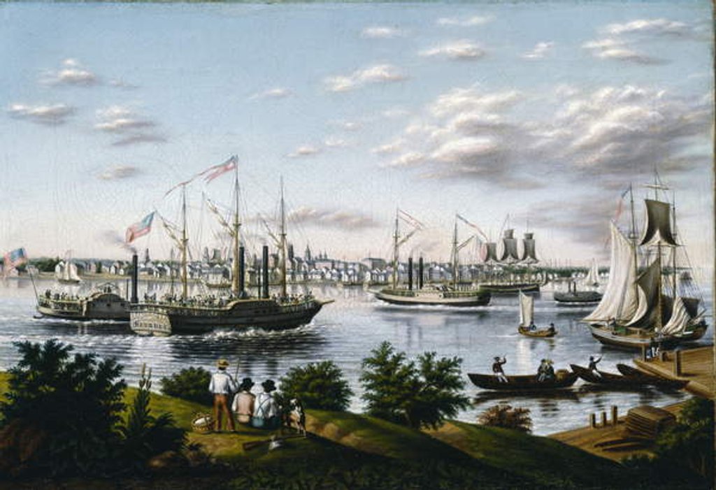 Detail of View of Detroit in 1836, 1836-37 by American School