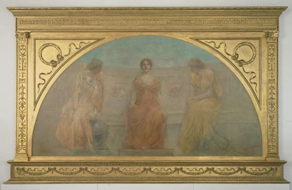 Detail of Commerce and Agriculture Bringing Wealth to Detroit, 1900 by Thomas Wilmer Dewing