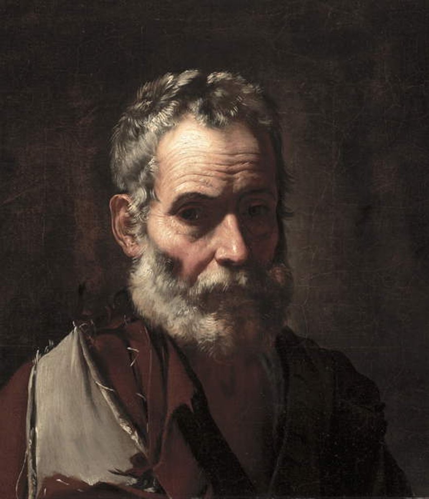 Detail of An Old Man, c.1635 by Jusepe de Ribera