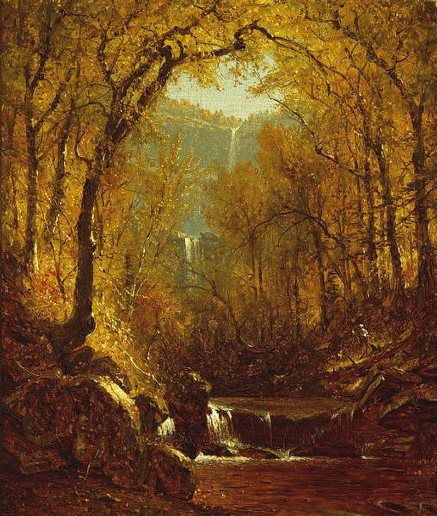 Detail of Kaaterskill Falls, 1871 by Sanford Robinson Gifford