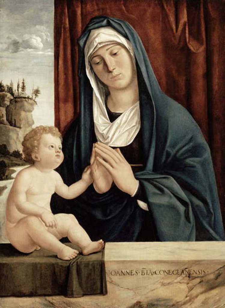 Detail of Madonna and Child, late 15th to early 16th century by Giovanni Battista Cima da Conegliano