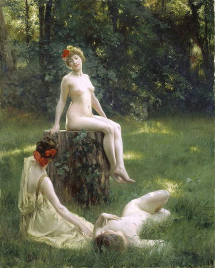 Detail of The Glade, 1900 by Julius Leblanc Stewart