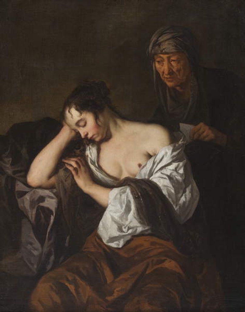 Detail of The Letter, 1650-60 by Peter Lely