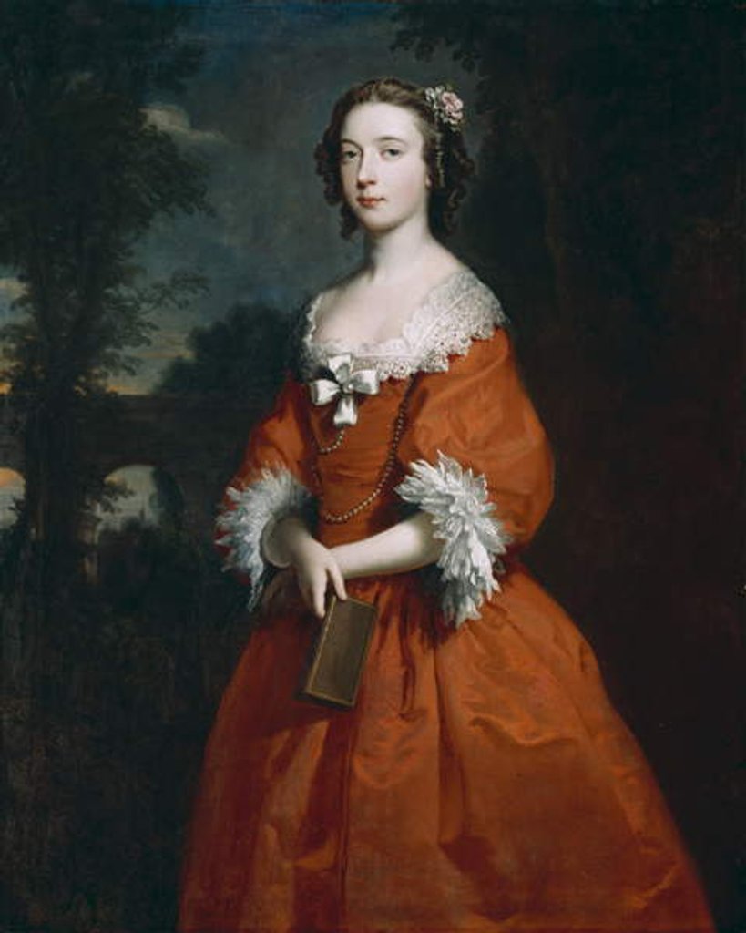 Detail of Miss Hamilton, c.1735-45 by Joseph Highmore