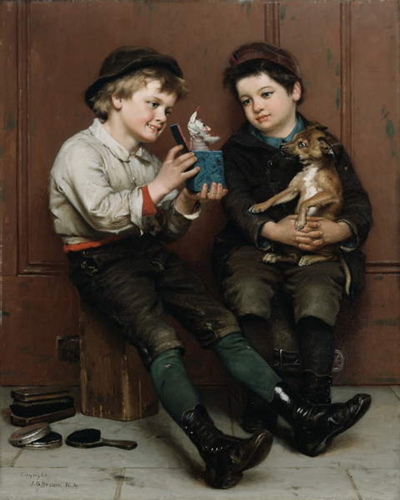 Detail of A Surprise Party, 1888 by John George Brown