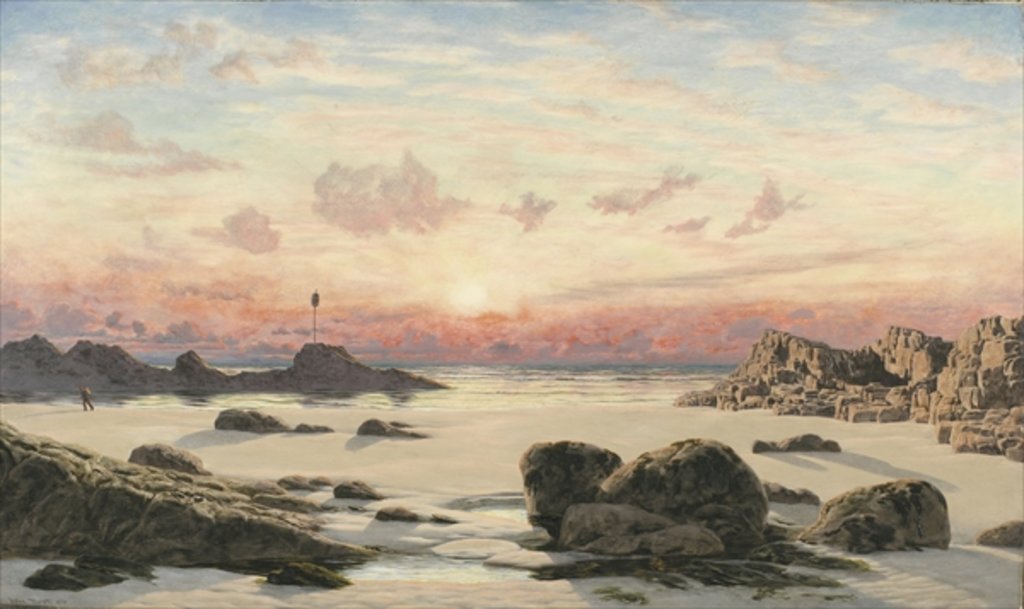 Detail of Bude Sands at Sunset, 1874 by John Brett