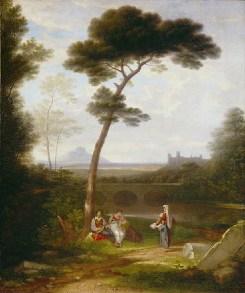 Detail of Italian landscape, 1828-30 by Washington Allston