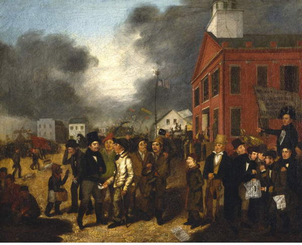 Detail of First State Election in Detroit, Michigan, c.1837 by Thomas Mickell Burnham