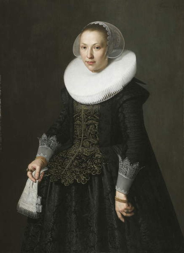 Detail of Portrait of a Lady, c.1630 by Nicolaes Pickenoy Pickenoy