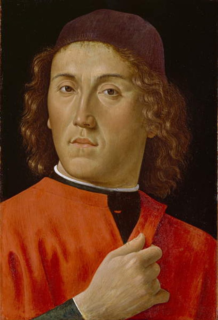 Detail of Young Man by Domenico Ghirlandaio