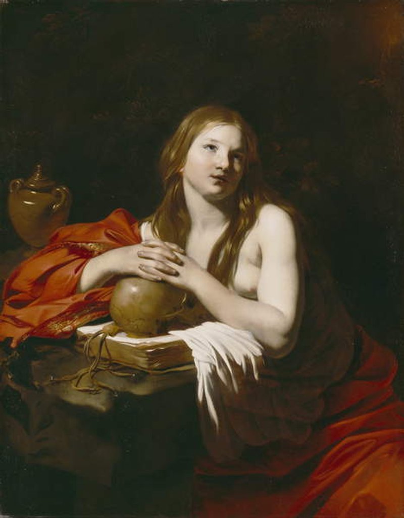 Detail of The Repentant Magdalene, c.1625 by Nicolas Regnier