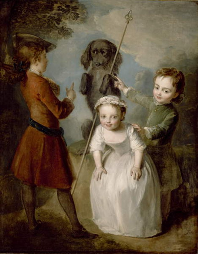 Detail of Playing Soldier, c.1743 by Philippe Mercier