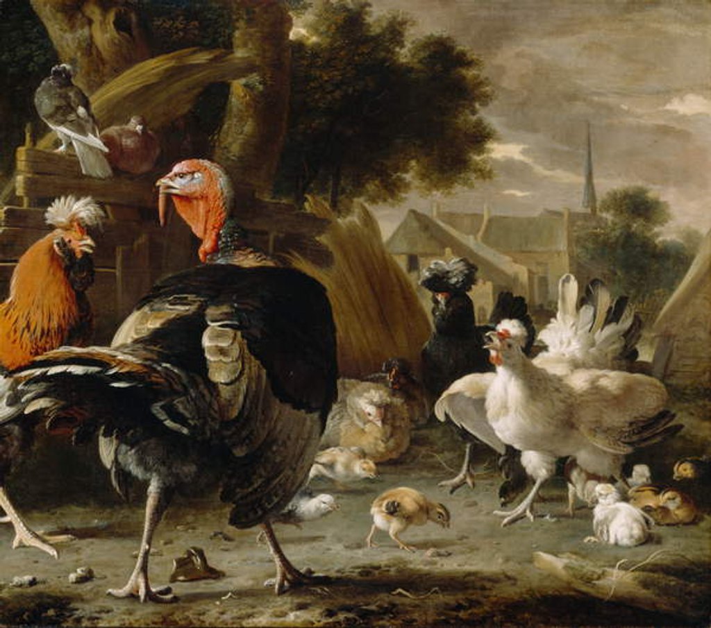 Detail of Poultry Yard, c.1668 by Melchior de Hondecoeter