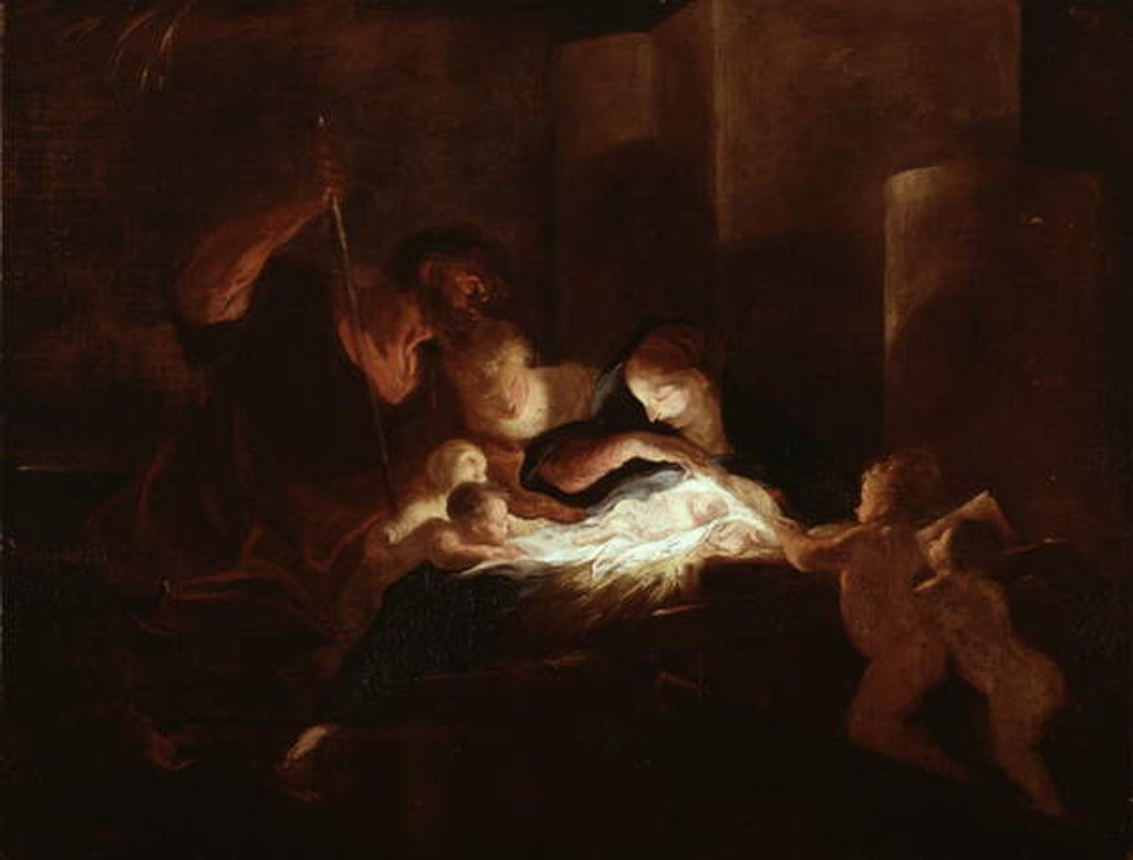 Detail of The Nativity by Pierre Louis Cretey or Cretet
