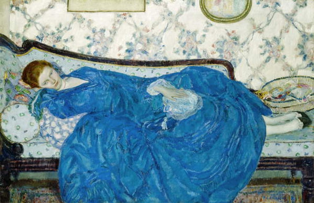 Detail of The Blue Gown, 1917 by Frederick Carl Frieseke