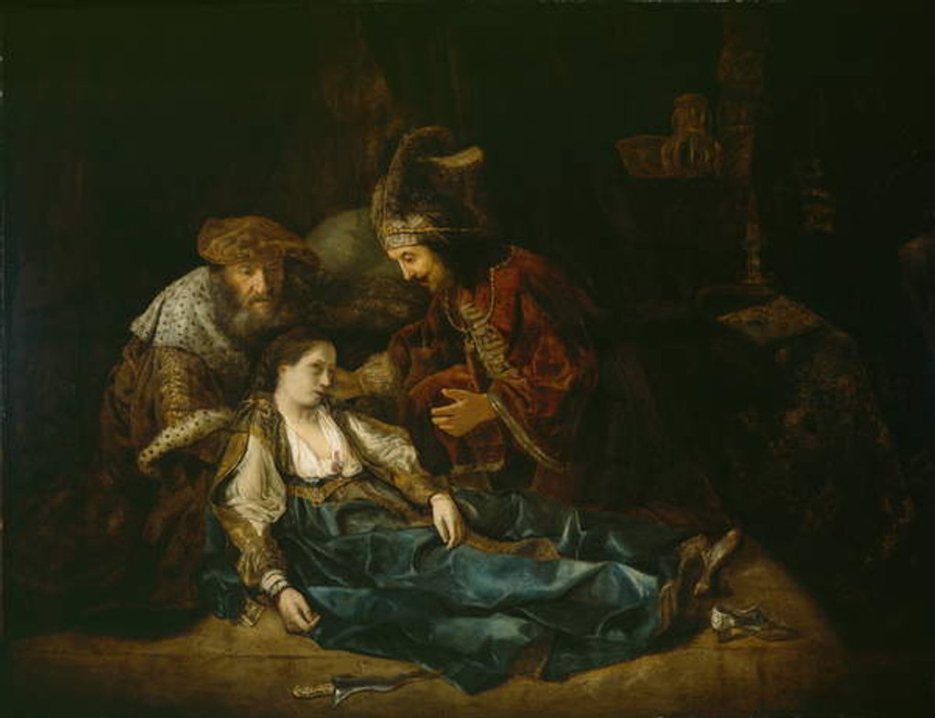 Detail of The Death of Lucretia, mid 1640s by Rembrandt Harmensz. van Rijn