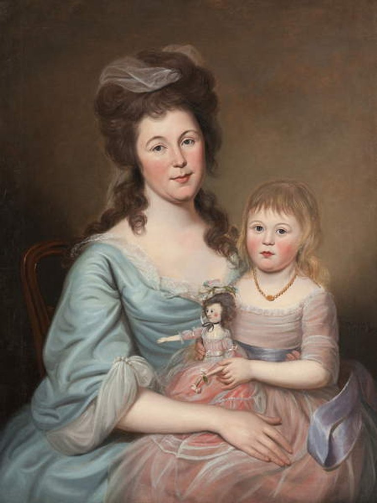 Detail of Peggy Sanderson Hughes and her Daughter, c.1788-89 by Charles Willson Peale