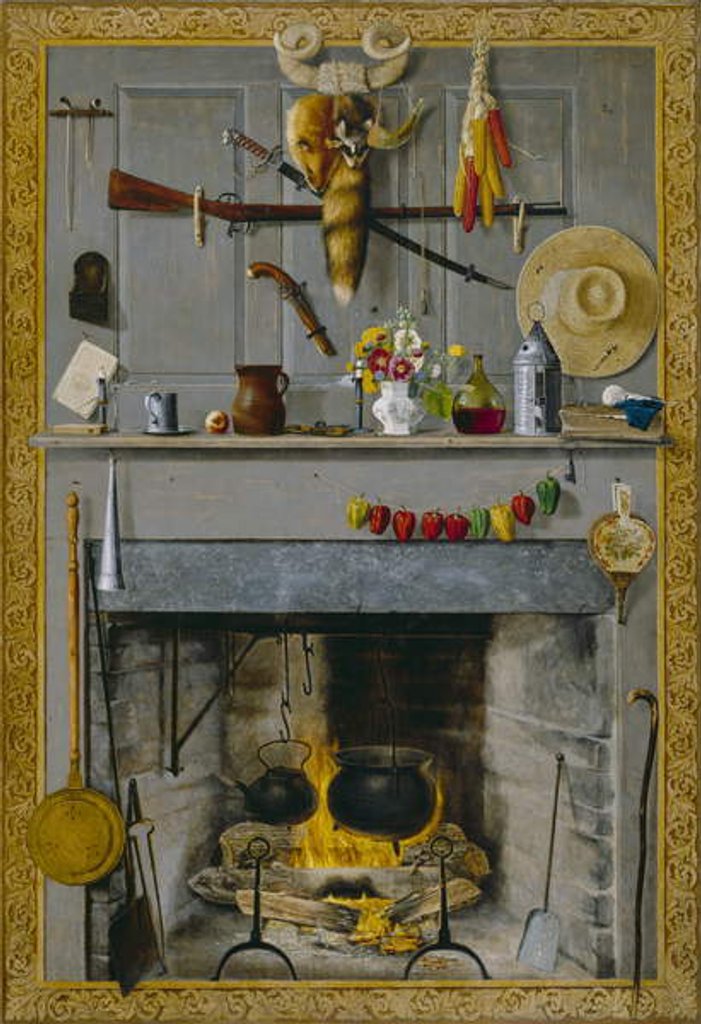 Detail of Grandma's Hearthstone, 1890 by John Haberle