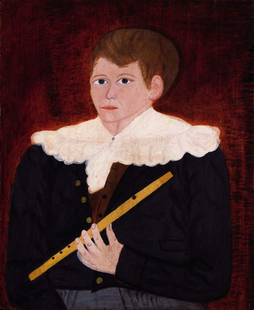 Detail of Boy with a Flute, c.1820 by American School
