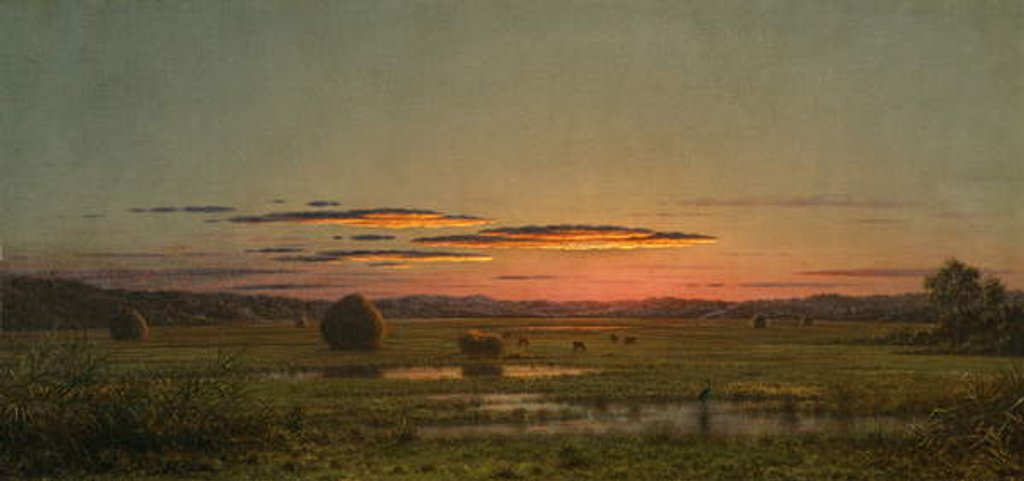 Detail of Sunset, c.1880 by Martin Johnson Heade