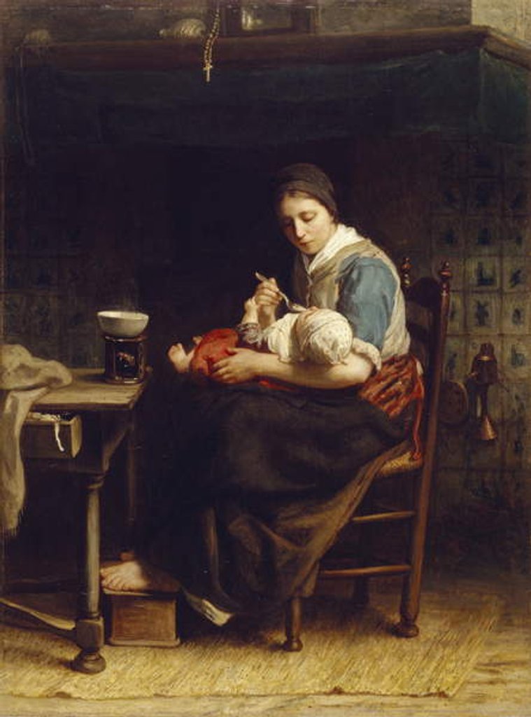 Detail of The Cottage Madonna, c.1867 by Jozef Israels