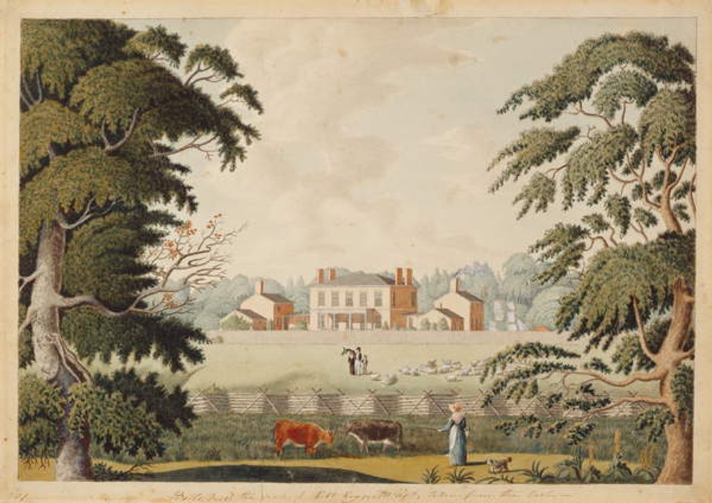 Detail of Belle Vue, the Seat Robert Reynolds, Esquire taken from the East by Catherine Reynolds