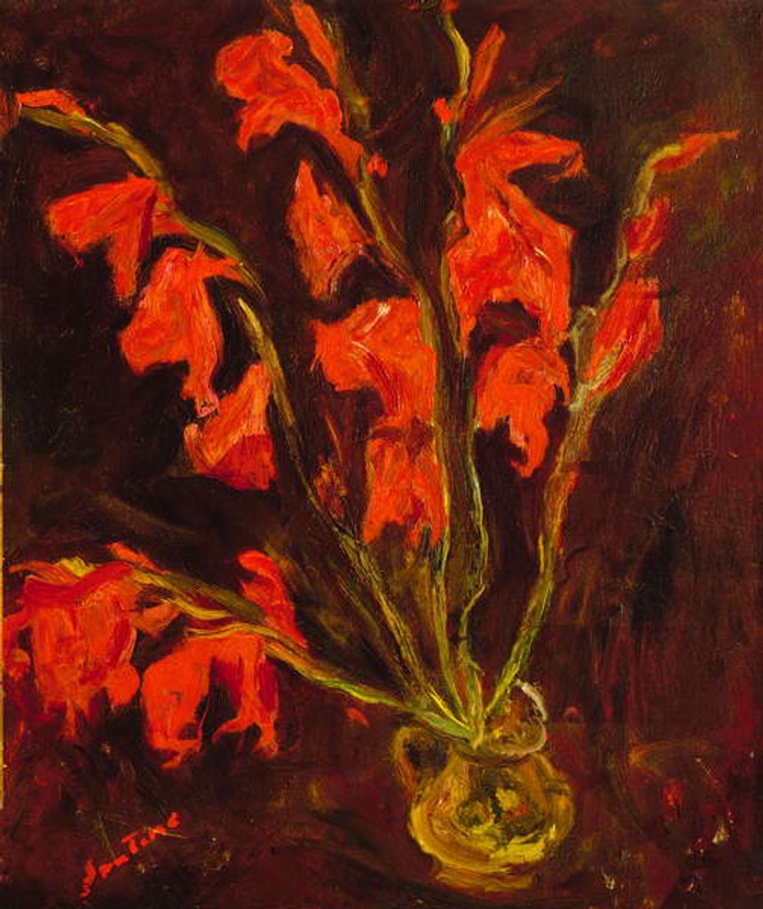 Detail of Red Gladioli, c.1919 by Chaim Soutine