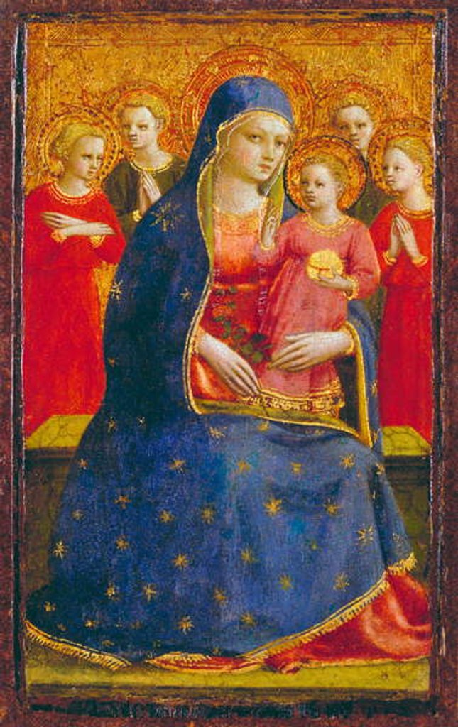 Detail of Madonna and Child with Angels, c.1425 by Fra Angelico