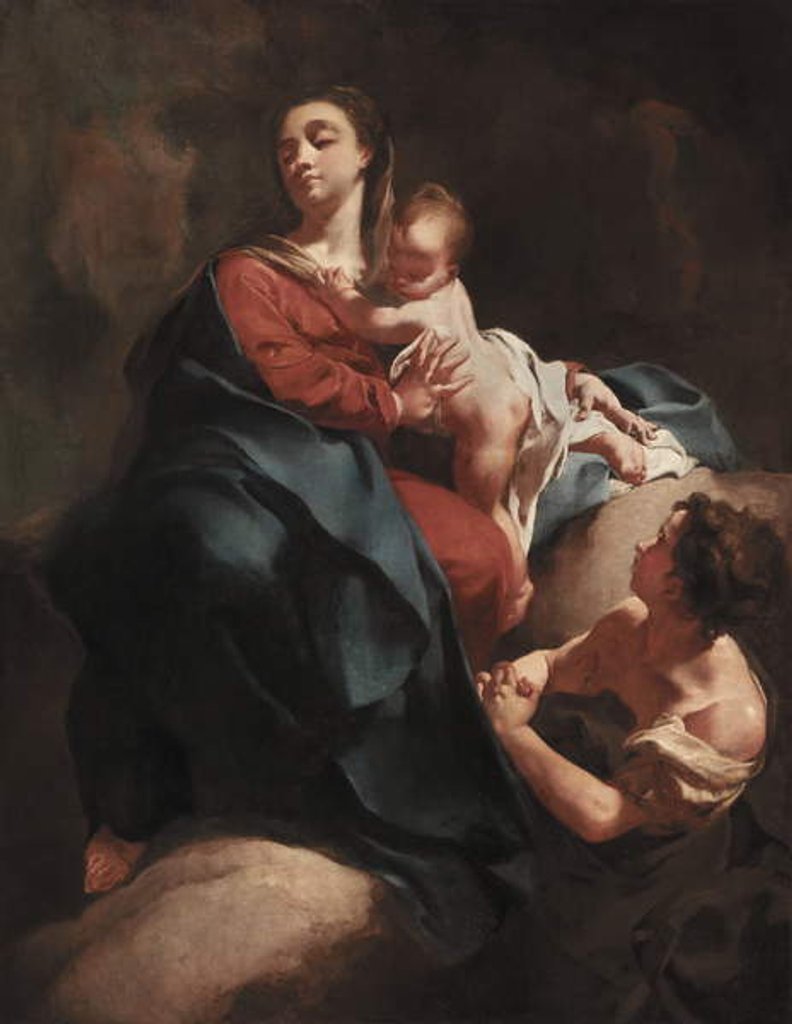 Detail of Madonna and Child with an Adoring Figure, between 1715 and 1718 by Giovanni Battista Piazzetta