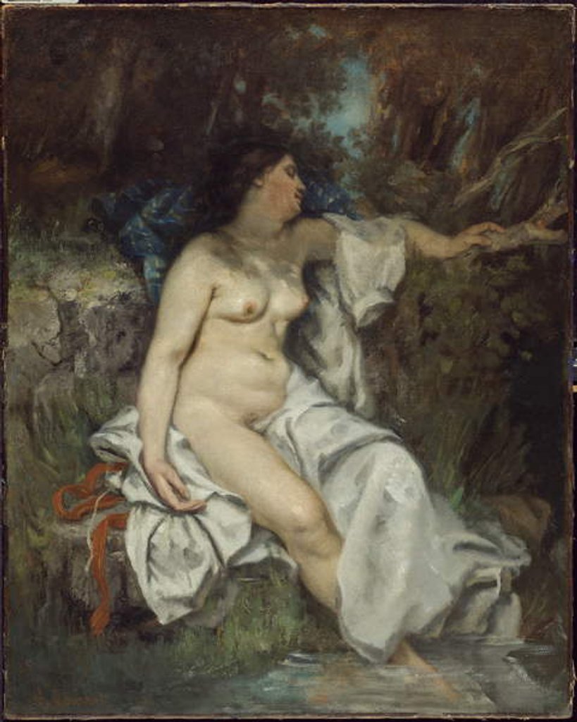 Detail of Bather Sleeping by a Brook, 1845 by Gustave Courbet
