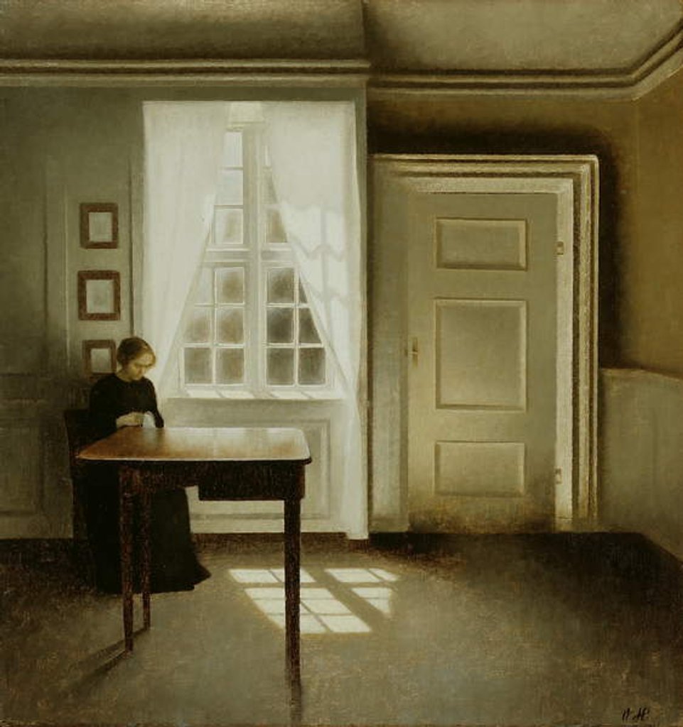 Detail of Interior with a Lady, 1901 by Vilhelm Hammershoi