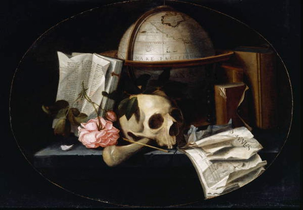 Detail of Vanitas Still Life, c.1655 by Johannes Borman