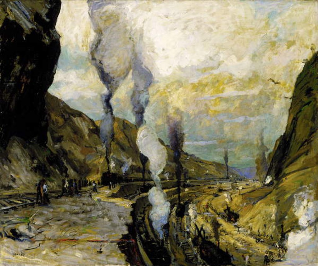 Detail of Culebra Cut, 1913 by Jonas Lie