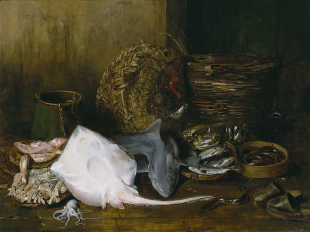 Detail of The Yield of the Waters, 1878 by William Merritt Chase