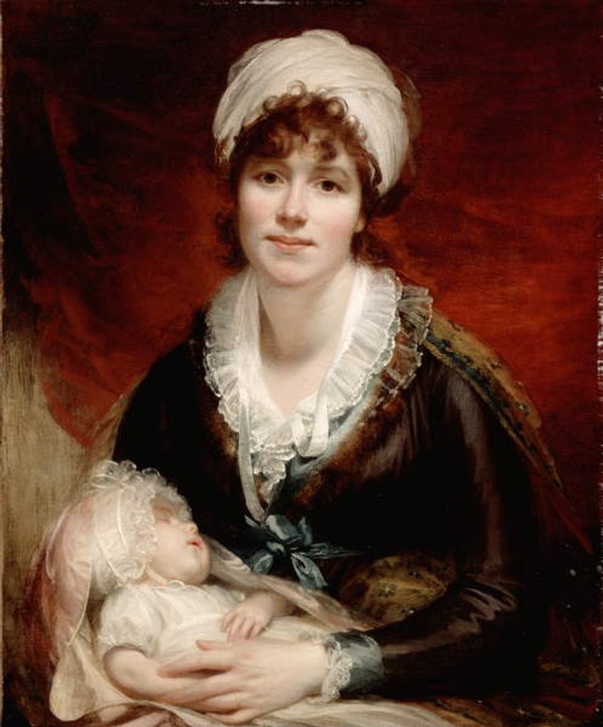 Detail of Lady Beechey and her Baby, c.1800 by William Beechey