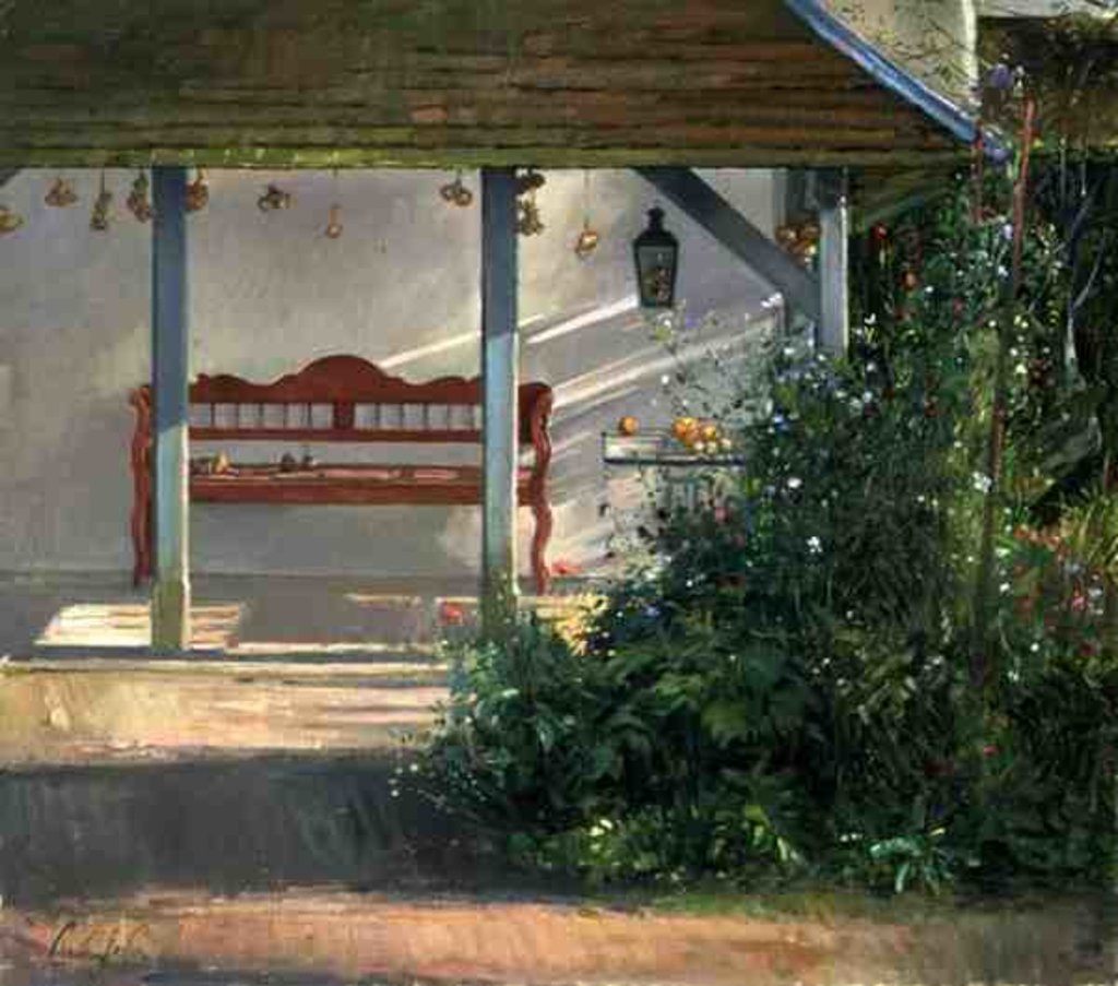 Detail of Sweet Peas and Autumn Harvest by Timothy Easton