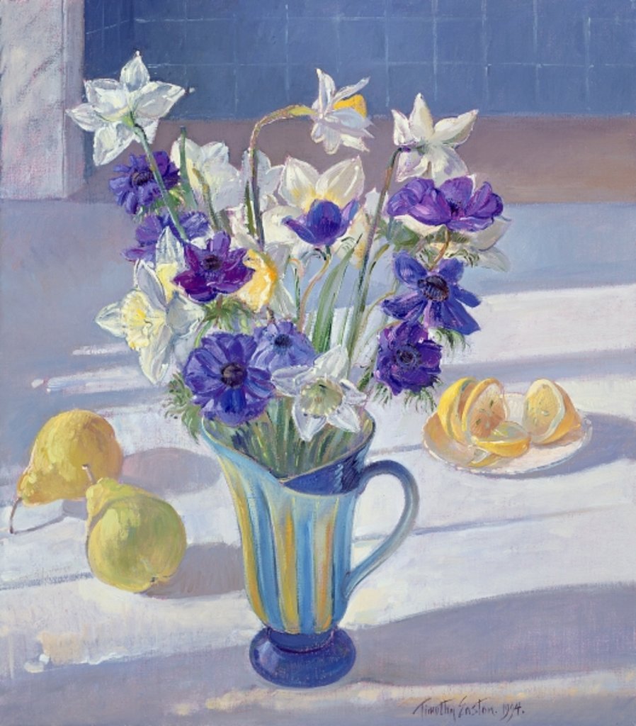 Detail of Spring Flowers and Lemons, 1994 by Timothy Easton