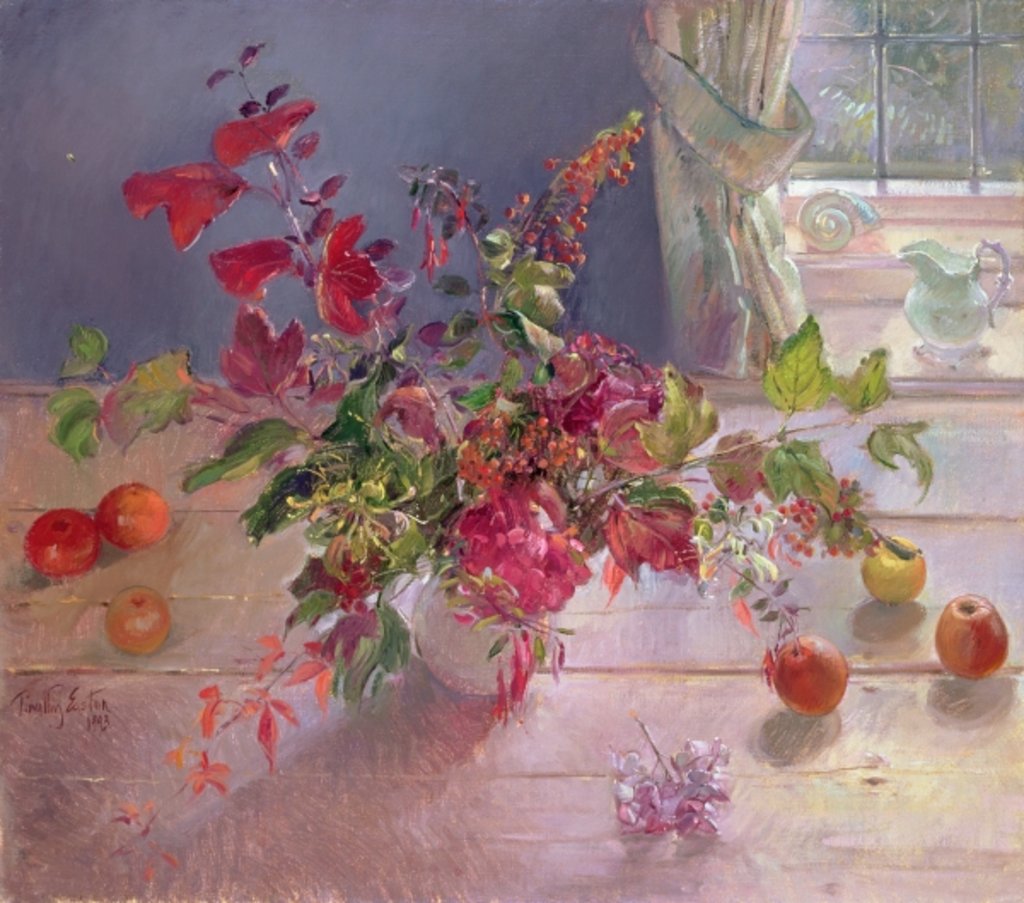 Detail of Honeysuckle and Berries, 1993 by Timothy Easton